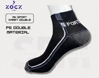 Kaos Kaki MK Sport Karet Double (Black)