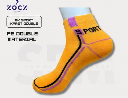 Kaos Kaki MK Sport Karet Double (Yellow)