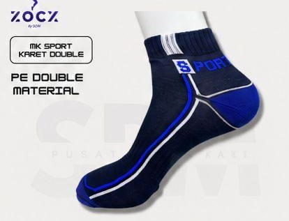 Kaos Kaki MK Sport Karet Double (Black list Navy)