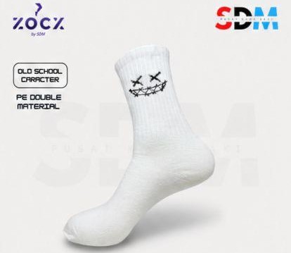 Kaos Kaki Kantor White Series (Smile Zone)