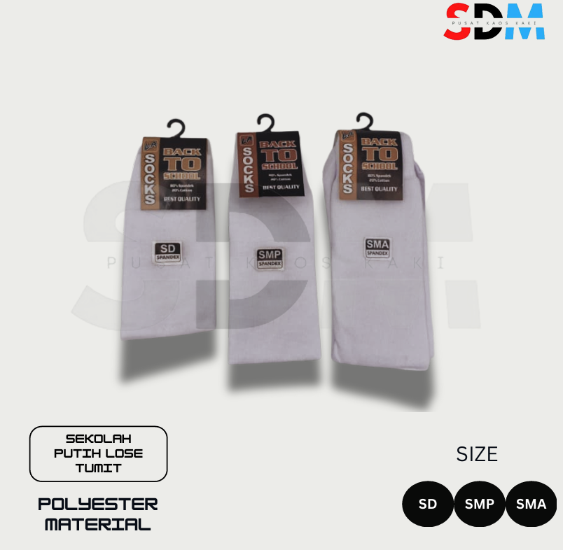 Kaos Kaki Putih Lose Tumit