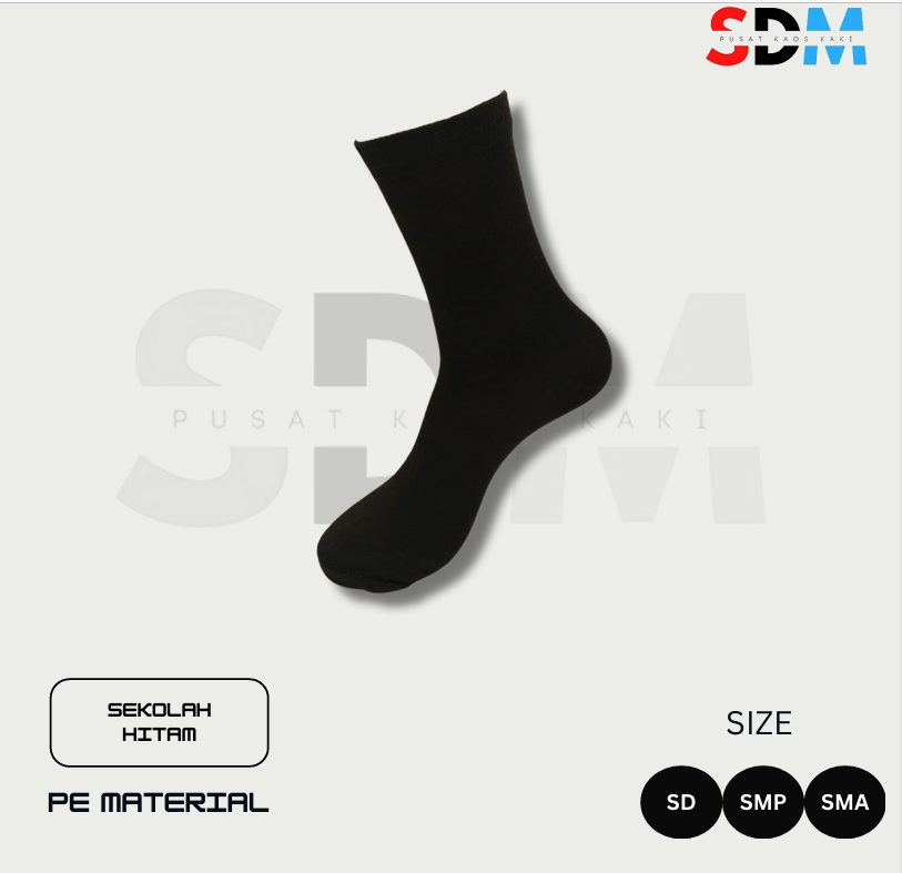 Kaos Kaki Sekolah Hitam Polos