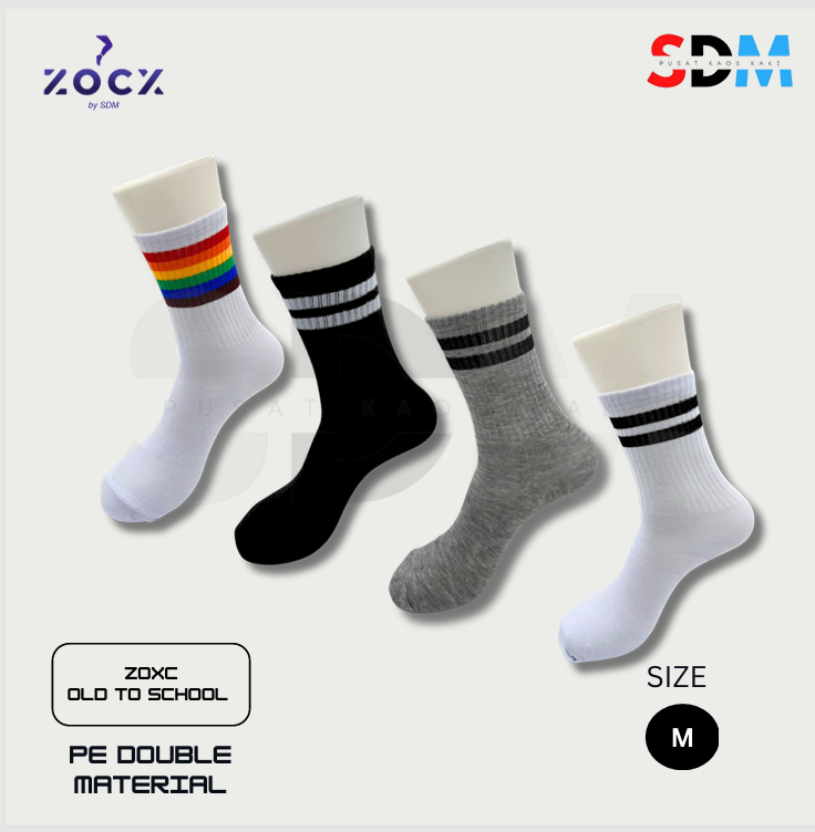 Kaos Kaki Kasual  Striped Old To School